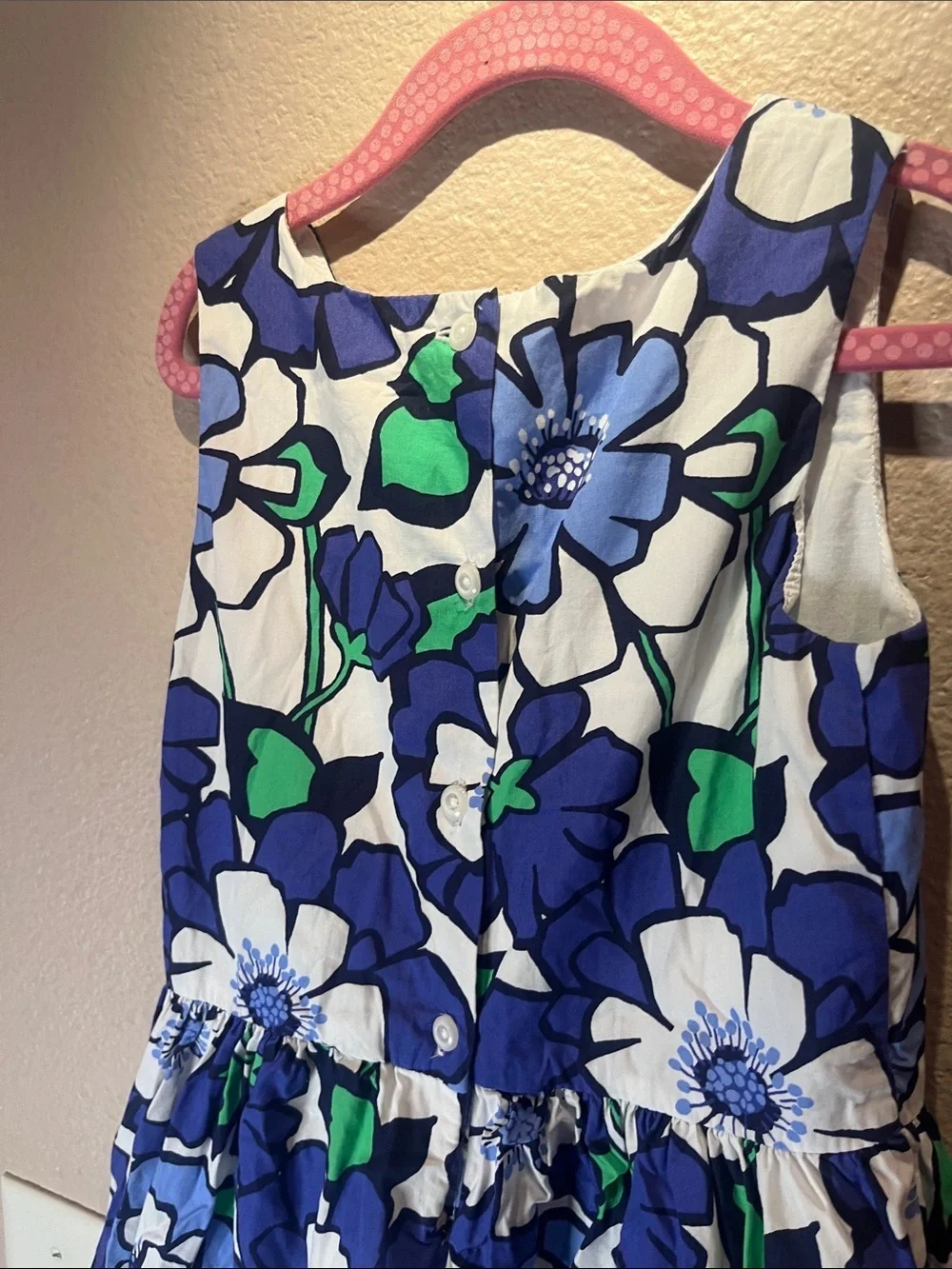 Gymboree Girl’s Cotton Floral Grosgrain Ribbon Dress Size 7